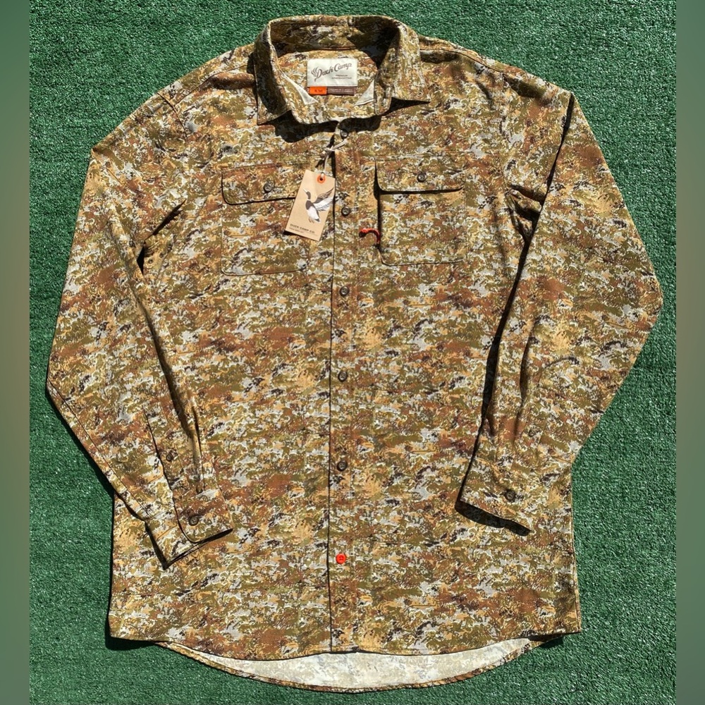 NWT Duck Camp Midland 2.0 Camo Camouflage Button Up Shirt Men’s Size XL Tall